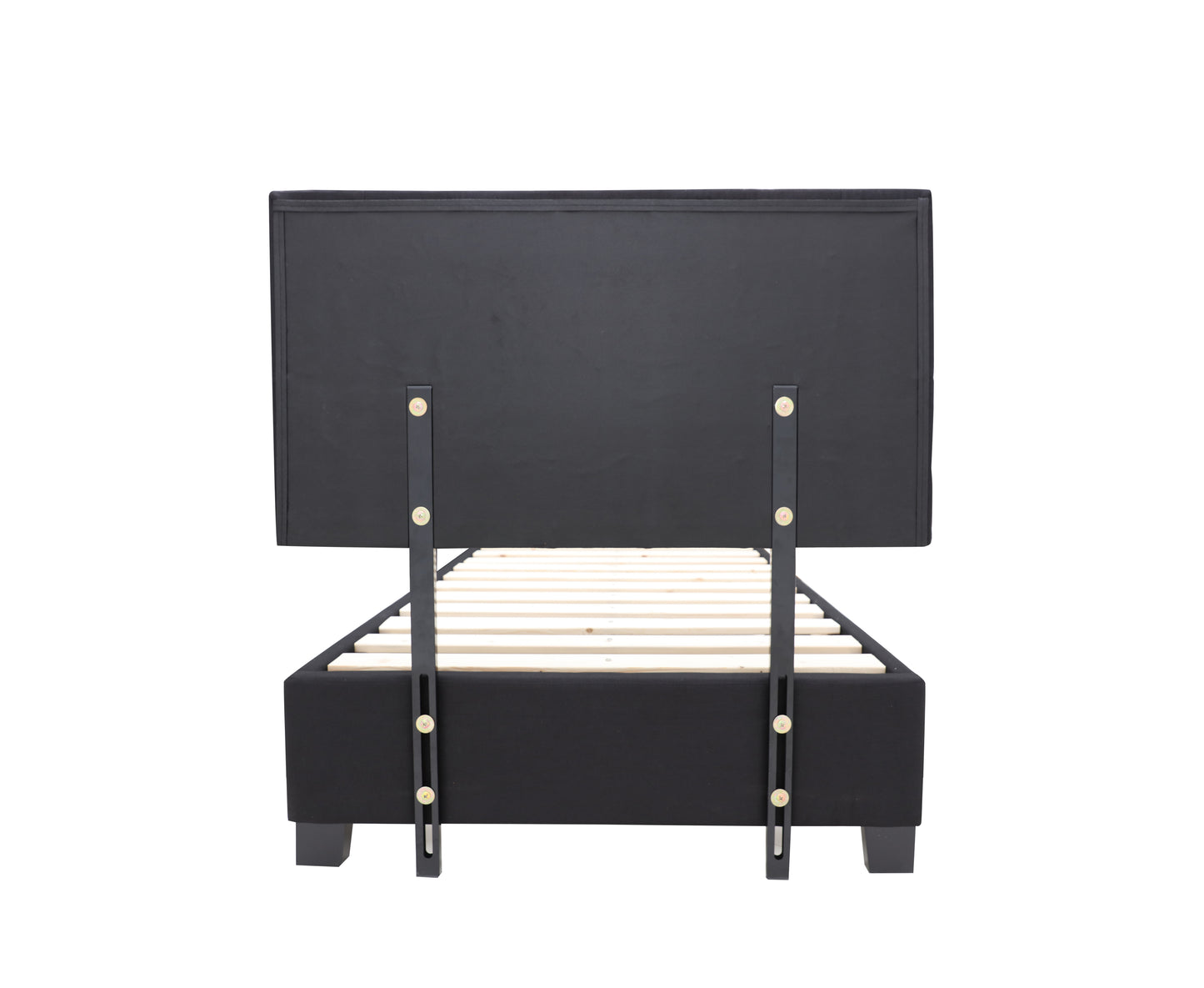 Adjustable Button Headboard Bed Frame - Single - Black