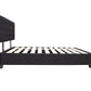 Adjustable Button Headboard Bed Frame - Single - Black