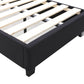 Adjustable Button Headboard Bed Frame - Single - Black