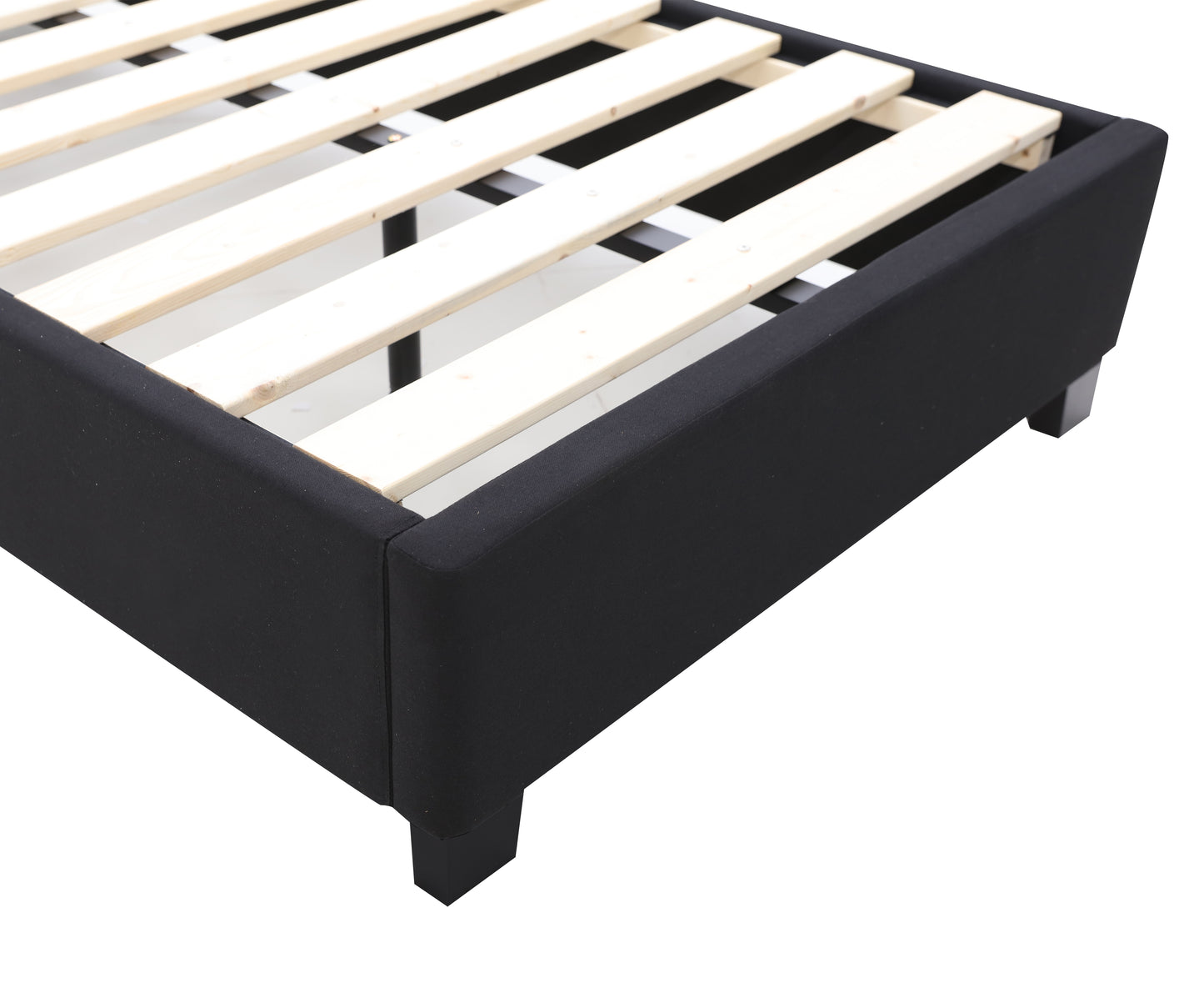 Adjustable Button Headboard Bed Frame - Single - Black