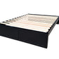 Taranaki Solid Pine Bed Base - Queen - Black