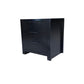 Taranaki Solid Pine Bedside Table - 3 Drawers - Black