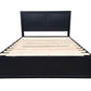 Taranaki Classic Headboard Solid Pine Bed Frame - Queen - Black