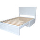 Taranaki Classic Headboard Solid Pine Bed Frame - King - White