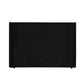 Modern Fullboard Headboard with Wings  - King - Velvet Black
