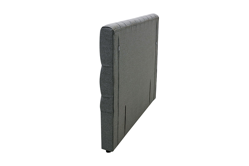 Deluxe Buttoned Fullboard Headboard - Queen - Charcoal