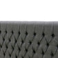 Deluxe Buttoned Fullboard Headboard - Queen - Charcoal