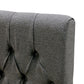 Deluxe Buttoned Fullboard Headboard - Queen - Charcoal