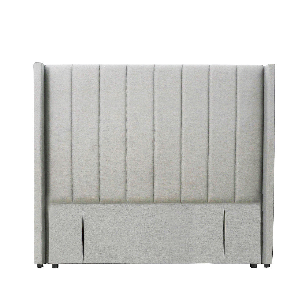 Modern Fullboard Headboard with Wings  - King - Grey