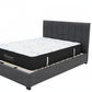 King euro top 5 zone pocket spring mattress and Bed frame with Modern head board Combo