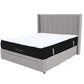 King Euro Top 5 Zone Pocket Spring Mattress & Modern Winged Channel-Tufted 3-Drawer Storage Bed Frame Combo