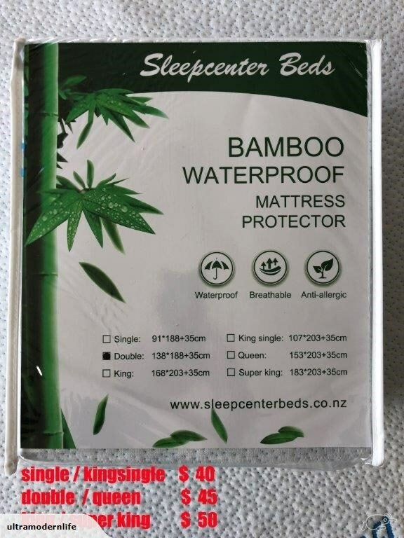 Waterproof Mattress Protector - Single - Bamboo Fabric