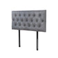 Button Headboard with Metal Legs - King - Charcoal