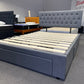 Queen Euro Top 5 Zone Pocket Spring Mattress &3 drawers bed base with headboard Combo