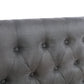 Button Headboard with Metal Legs - Queen - Charcoal