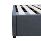 Bed Bases with 3 Drawers  - Double - Charcoal