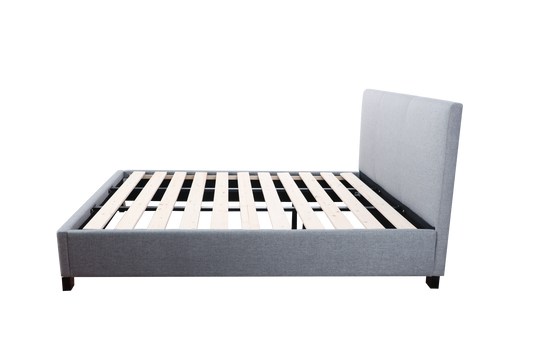 Plain Headboard Bed Frame - Double - Grey