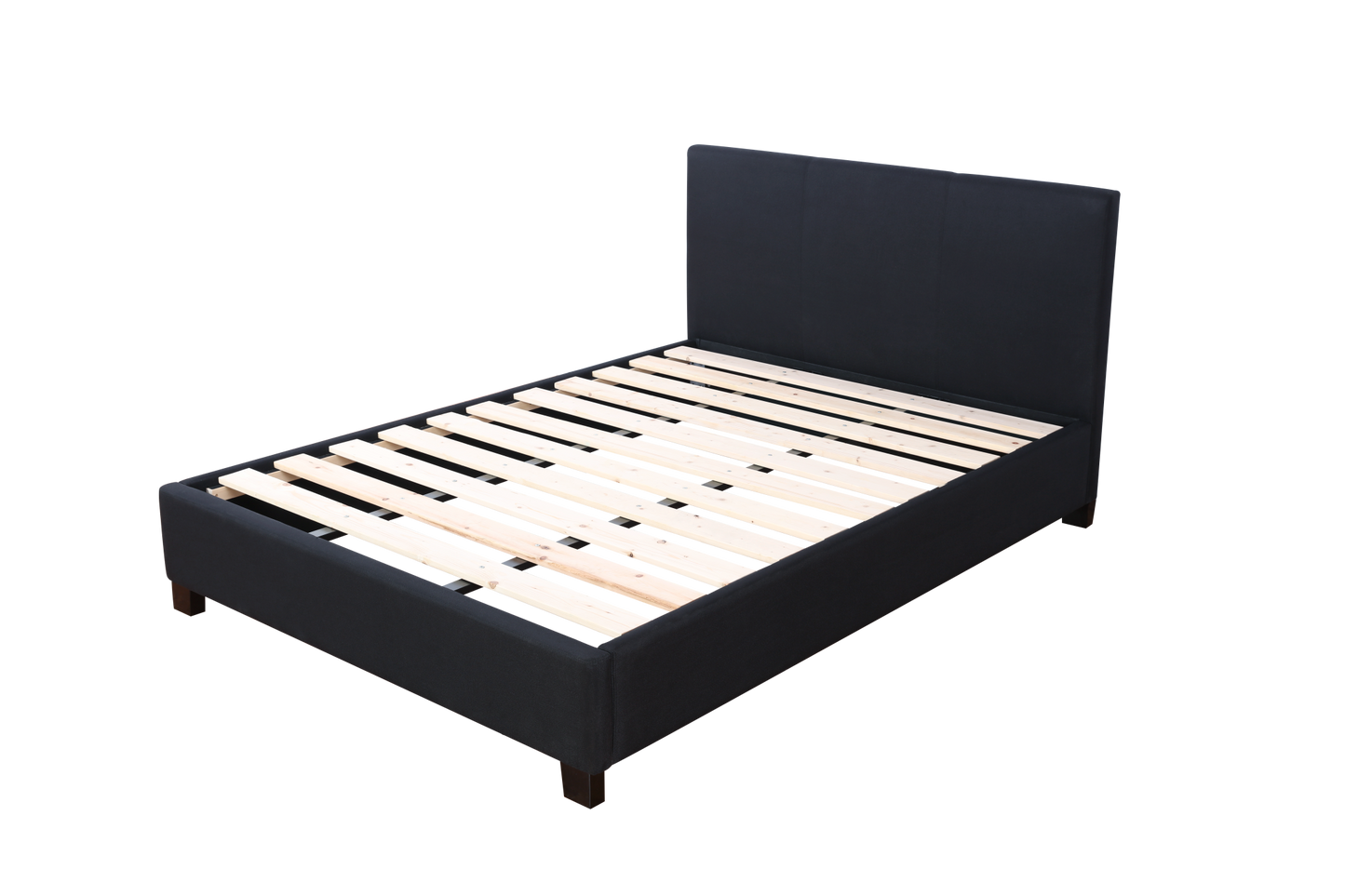 Plain Headboard Bed Frame - Double - Black