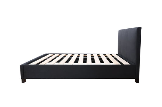 Plain Headboard Bed Frame - Double - Black