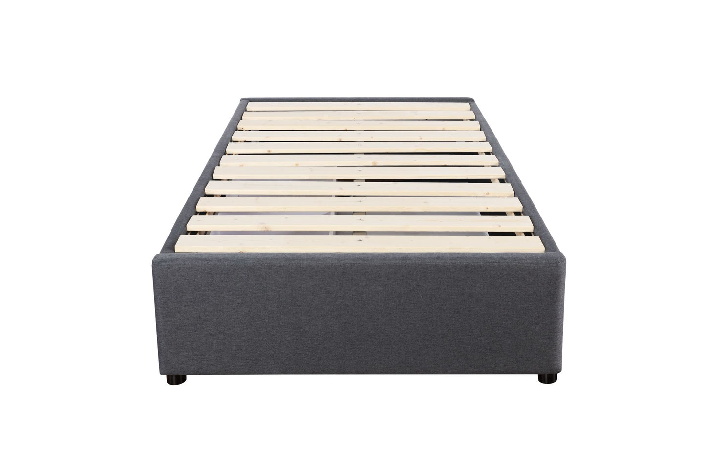 Bed Bases with 2 Drawers  - Single - Charcoal