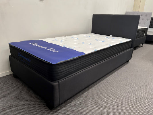 Sleepcenter Single 5 Zone Pocket Spring Mattress & Bed frame with headboard