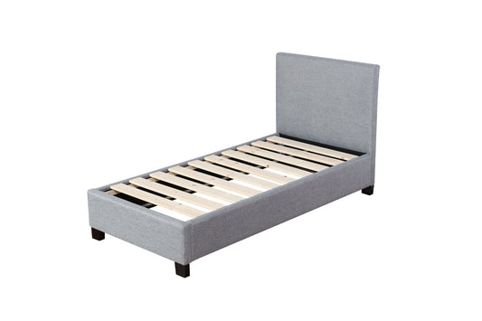 Plain Headboard Bed Frame - King Single - Grey