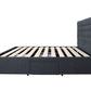 Button Headboard with 3 Drawers Bed Frame - Super King - Charcoal