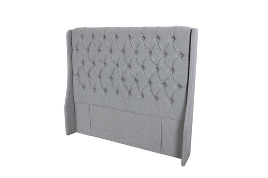 Neo with Wing Button Fullboard Headboard - Super King - Grey
