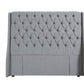 Neo with Wing Button Fullboard Headboard - Queen - Grey