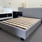 SLEEPCENTER Double 5 zone pocket spring euro top Mattress &Fabric Bed frame Combo