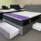 Double Euro Top 5 Zone Pocket Spring Mattress &3 drawers bed base with headboard Combo