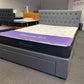 Double Tight Top 5 Zone Pocket Spring Mattress&3 drawers bed base with headboard Combo